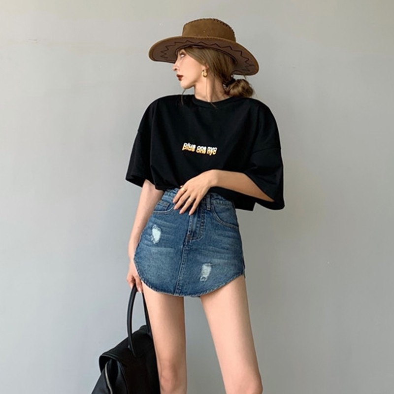 5XL Plus Size Nepravidelná mini džínsová sukňa s vysokým pásom pre ženy Letné streetwear Hot Girl Denim Sukňa Lady Chic Sukne