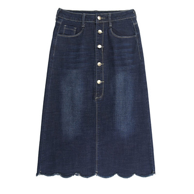 GEMUTLICH Plus Size S-9XL Γυναικεία τζιν φούστα με φόδρα Α Τζιν Φούστα ψηλόμεση Μόδα Spirng Καλοκαίρι 2022 Νέο