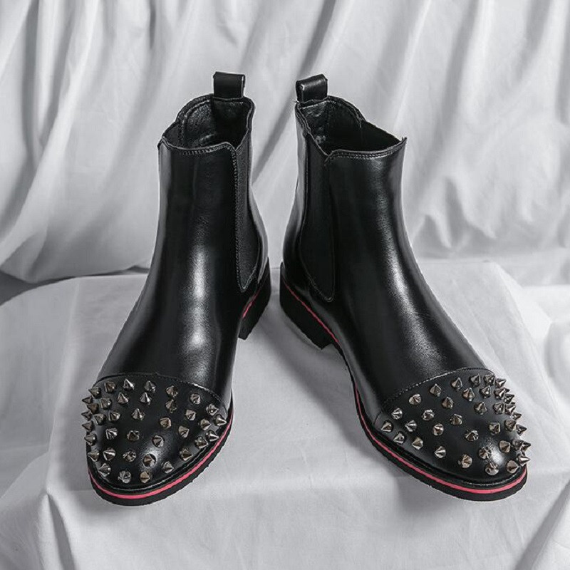 Modne zakovice Muške Chelsea čizme Poslovne natikače Muške oksfordice Luksuzne dizajnerske kožne svečane svečane cipele Muške 1AA60