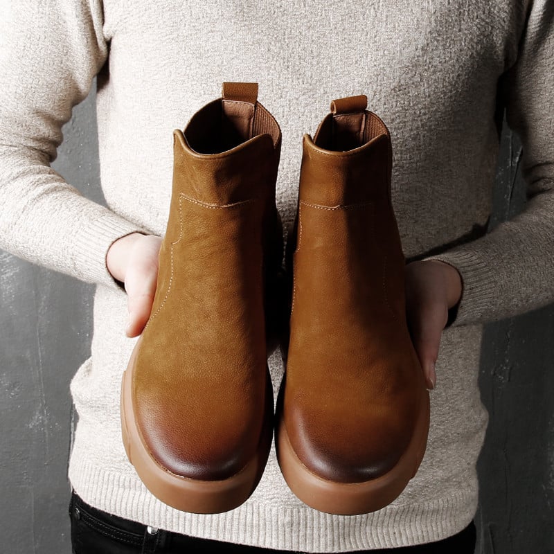ZFTL Nauji vyriški aulinukai odos vyriški Chelsea batai rudi Trend įrankiai batai rudeniniai žieminiai užsegami vyriški Basic batai 2023 m.