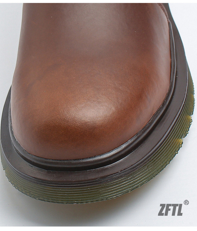 ZFTL muške Chelsea čizme Muške gležnjače Crazy Horse Skin Basic Boots Ležerne natikače Knight čizme Britanske retro okrugle čizme Bots