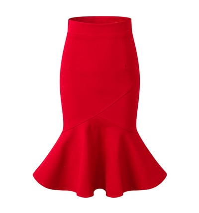 Βολάν επαγγελματικών ρούχων Στρίφωμα Γοργόνας Γυναικεία φούστα μολύβι Plus Size S-5XL