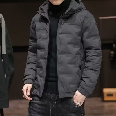 Ανδρικά Parkas Ανεμοδράστη Χοντρό Ζεστό Παλτό Ανδρικό Χειμερινό Μπουφάν με κουκούλα Μονόχρωμο Παλτό Πάρκα Ανδρικό Μόδα Παλτό 5XL