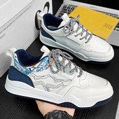 Pánske ležérne tenisky Four Seasons, pohodlné, priedušné a módne pánske športové topánky, klasické biele topánky v kórejskom štýle