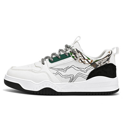 Pánske ležérne tenisky Four Seasons, pohodlné, priedušné a módne pánske športové topánky, klasické biele topánky v kórejskom štýle