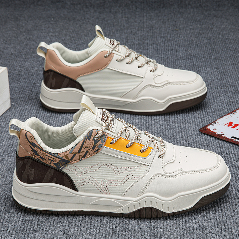 Pánske ležérne tenisky Four Seasons, pohodlné, priedušné a módne pánske športové topánky, klasické biele topánky v kórejskom štýle