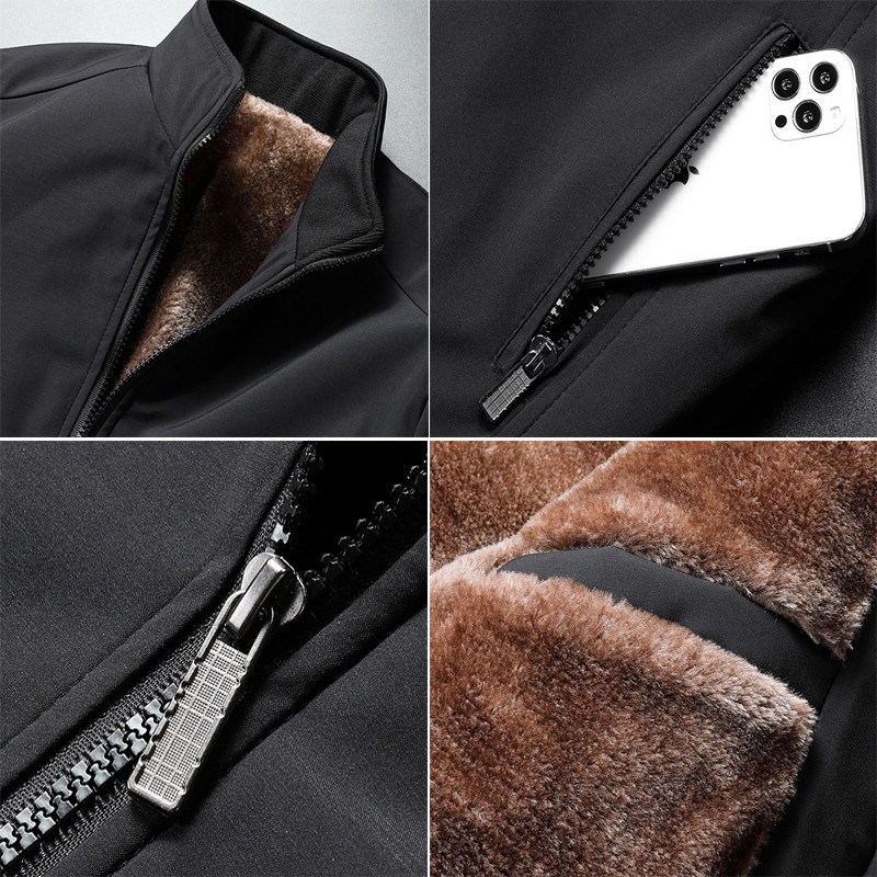 DIMUSI Winter Business Jacket Ανδρικά Μόδα Μπουφάν με ζεστή φλις επένδυση Casual Outwear Windbreaker Thermal Coats Ανδρικά επώνυμα ρούχα