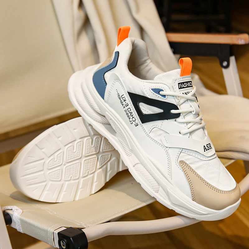 Pantofi de sport ocazional pentru bărbați, la modă de toamnă, pantofi ocazionali, clasici, din material PU, versatil, pantofi de bărbați cu talpă groasă.