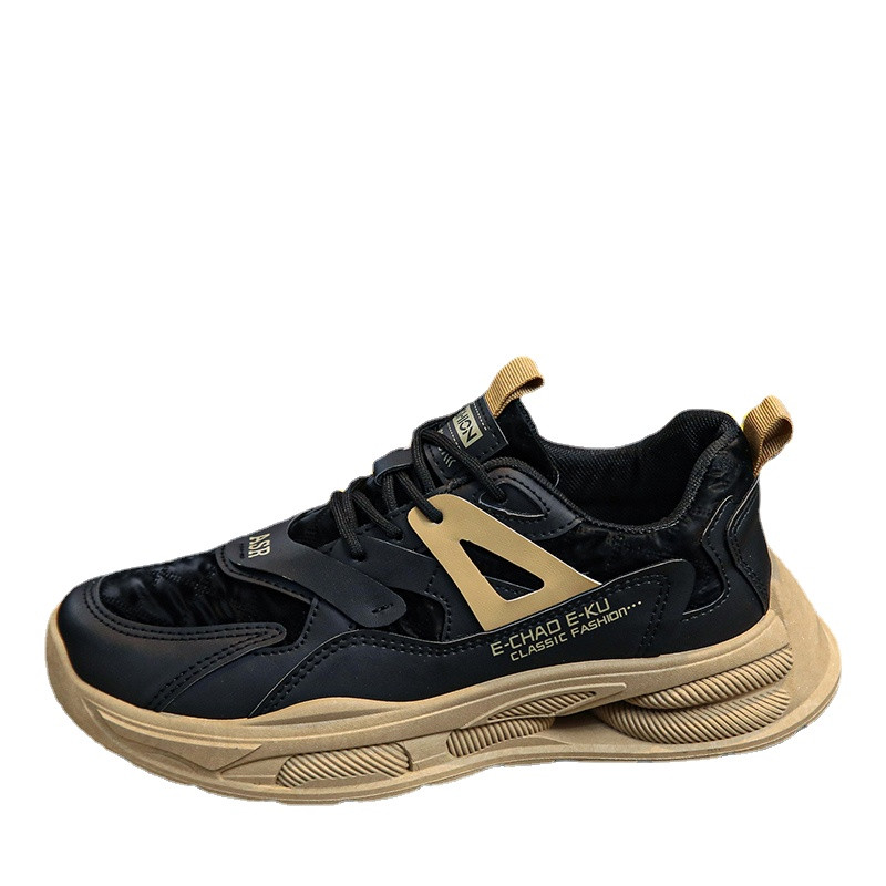 Pantofi de sport ocazional pentru bărbați, la modă de toamnă, pantofi ocazionali, clasici, din material PU, versatil, pantofi de bărbați cu talpă groasă.