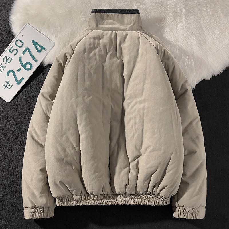 Μπουφάν Japan Standing γιακά με επένδυση Vintage Ανδρικά βελούδινα πάρκα Cityboy American Retro Χονγκ Κονγκ Χειμερινό παλτό Cargo