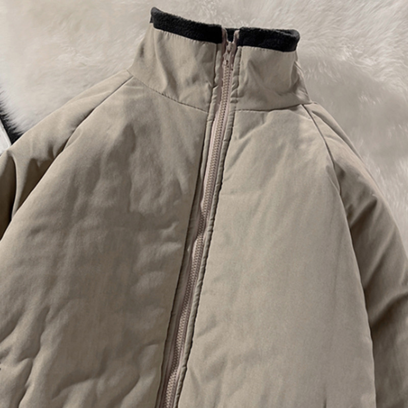 Μπουφάν Japan Standing γιακά με επένδυση Vintage Ανδρικά βελούδινα πάρκα Cityboy American Retro Χονγκ Κονγκ Χειμερινό παλτό Cargo