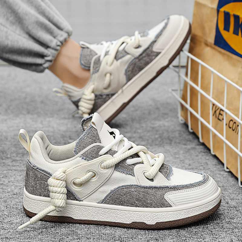 Kórejská verzia trendovej pánskej obuvi, nová ležérna obuv, pánska vulkanizovaná obuv, pánska obuv na šitie patchworku, športová obuv