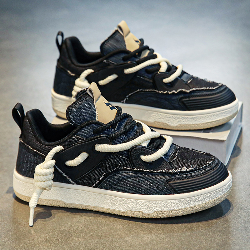 Kórejská verzia trendovej pánskej obuvi, nová ležérna obuv, pánska vulkanizovaná obuv, pánska obuv na šitie patchworku, športová obuv