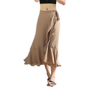 Ljetne ženske duge suknje od šifona s volanima za 2023. Nepravilno podesive maksi suknje Proljetne uredske suknje Velika veličina 5XL 7XL