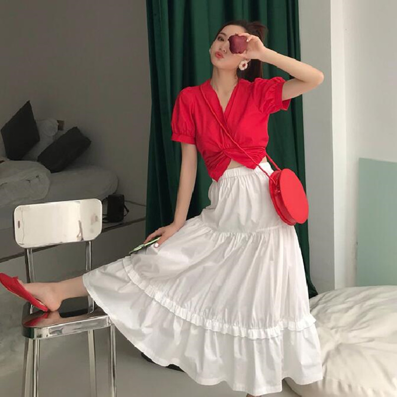 Ukrajinska slatka suknja za zabavu s visokim strukom Ženska jesen Ružičasto bijela ljubičasta pamučna lanena duga maksi suknja veće veličine vintage suknja 6XL