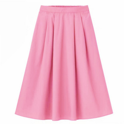 2023. Korejska elegantna pamučna suknja s visokim strukom, ženska jesenska plisirana školska suknja, uredske suknje veće veličine