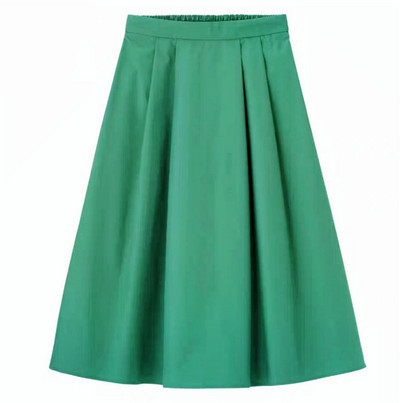 2023. Korejska elegantna pamučna suknja s visokim strukom, ženska jesenska plisirana školska suknja, uredske suknje veće veličine