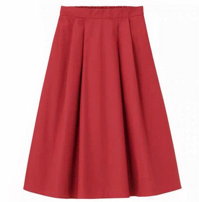 2023. Korejska elegantna pamučna suknja s visokim strukom, ženska jesenska plisirana školska suknja, uredske suknje veće veličine