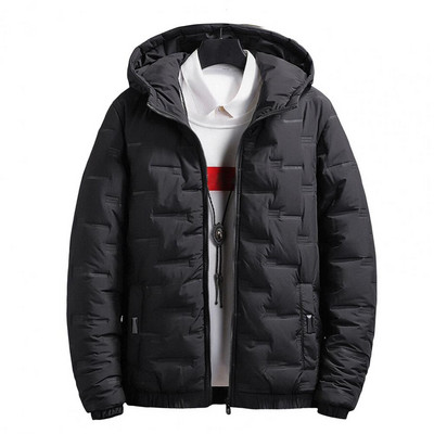 Jauki madinga stora elastinė striukė Žieminė vyriška striukė ilgomis rankovėmis gatvės apranga