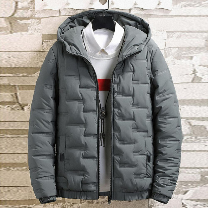 Jauki madinga stora elastinė striukė Žieminė vyriška striukė ilgomis rankovėmis gatvės apranga