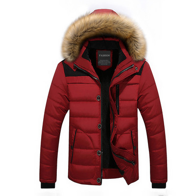 drop shipping ανδρικά χειμωνιάτικα μπουφάν με γούνινο γιακά διατηρούν ζεστό το parka homme LBZ11