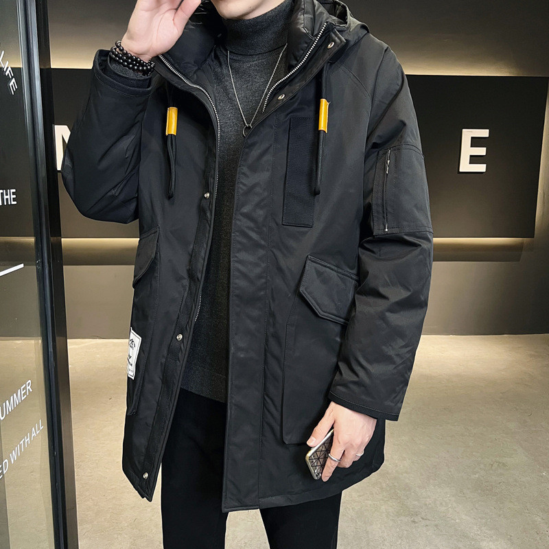 Îmbrăcăminte grea de lucru Jachetă din bumbac Jachetă pentru bărbați, lungă și caldă, îngroșată, Costum pentru furtună, în aer liber, pentru schi, pentru camping