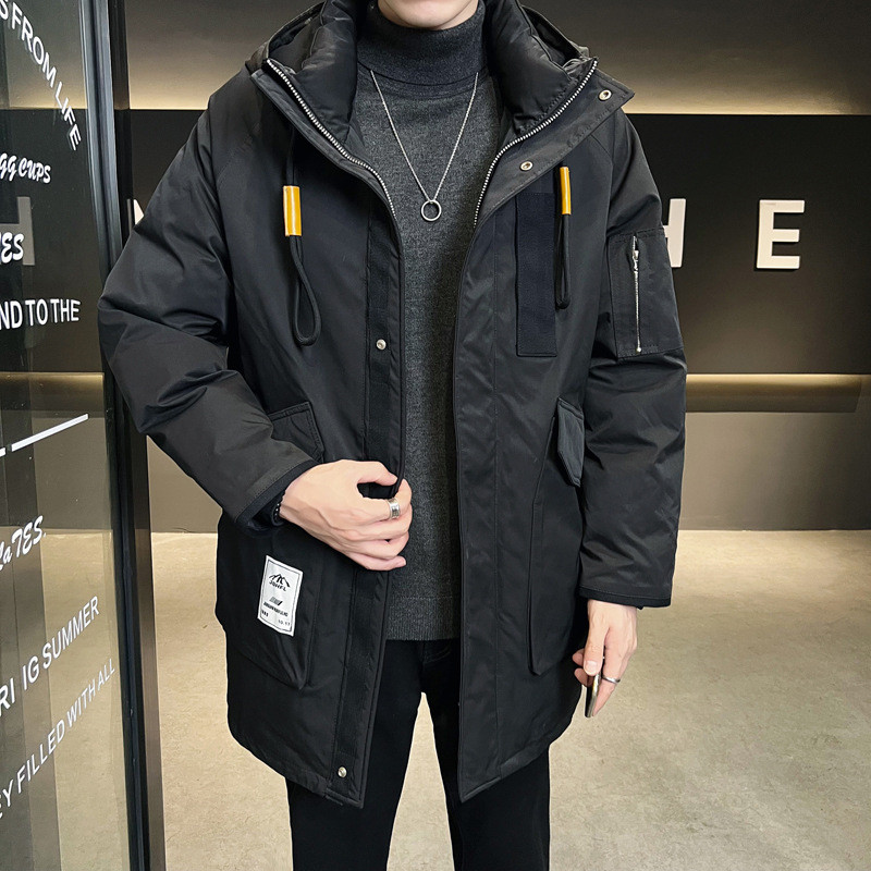 Îmbrăcăminte grea de lucru Jachetă din bumbac Jachetă pentru bărbați, lungă și caldă, îngroșată, Costum pentru furtună, în aer liber, pentru schi, pentru camping