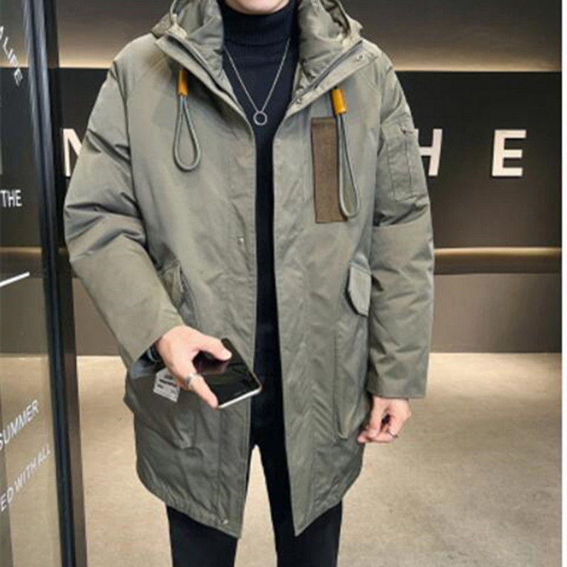 Îmbrăcăminte grea de lucru Jachetă din bumbac Jachetă pentru bărbați, lungă și caldă, îngroșată, Costum pentru furtună, în aer liber, pentru schi, pentru camping