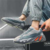 Proljetno-jesenski modni trend Prozračne sportske reflektirajuće muške cipele za trčanje Muške ležerne tenisice Debele tenisice Tenis Masculino