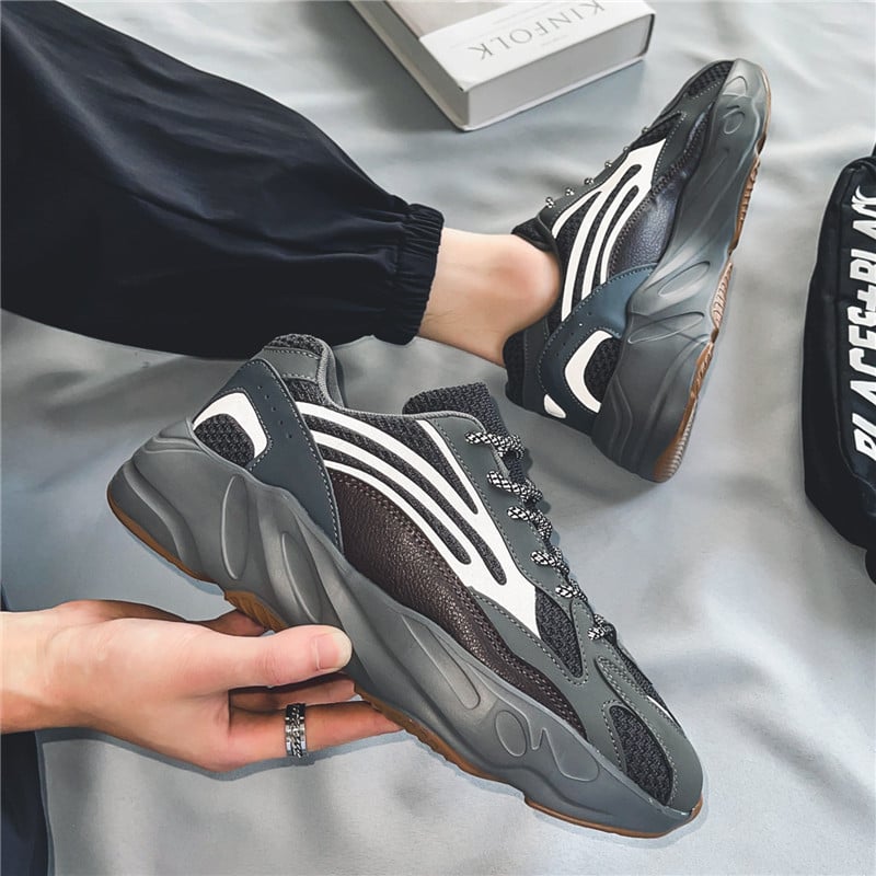 Proljetno-jesenski modni trend Prozračne sportske reflektirajuće muške cipele za trčanje Muške ležerne tenisice Debele tenisice Tenis Masculino