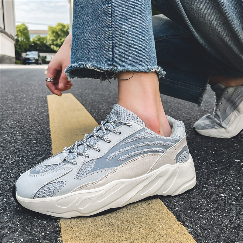 Proljetno-jesenski modni trend Prozračne sportske reflektirajuće muške cipele za trčanje Muške ležerne tenisice Debele tenisice Tenis Masculino