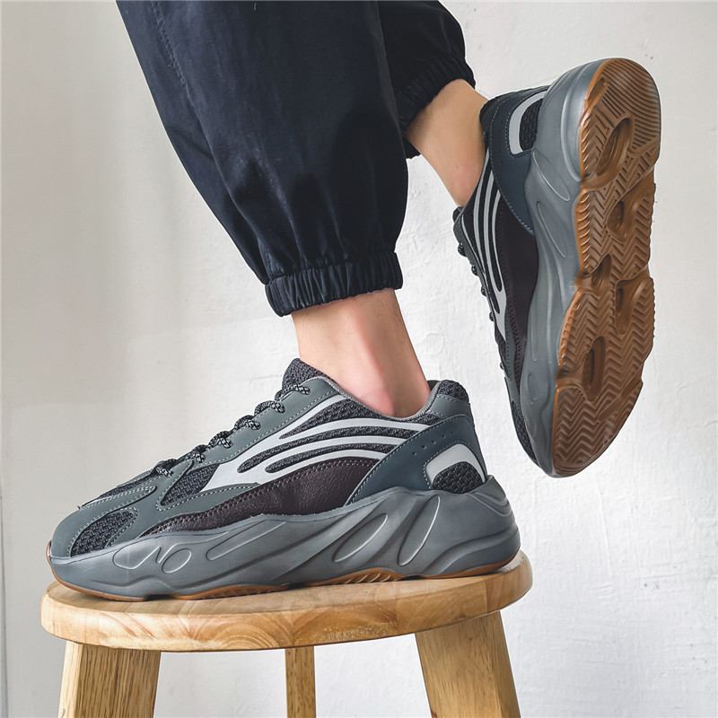 Proljetno-jesenski modni trend Prozračne sportske reflektirajuće muške cipele za trčanje Muške ležerne tenisice Debele tenisice Tenis Masculino