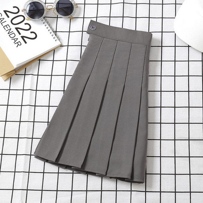 Fusta neagră pentru femei cu talie înaltă haine de vară vintage coreeană Harajuku roșu A Line Mini Eam School fuste scurte plisate pentru femei