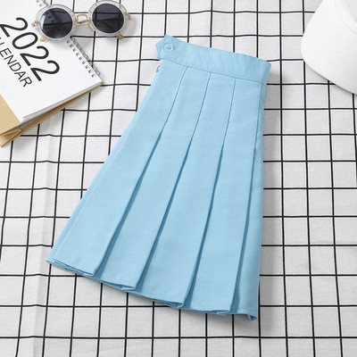 Fusta neagră pentru femei cu talie înaltă haine de vară vintage coreeană Harajuku roșu A Line Mini Eam School fuste scurte plisate pentru femei