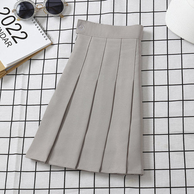 Fusta neagră pentru femei cu talie înaltă haine de vară vintage coreeană Harajuku roșu A Line Mini Eam School fuste scurte plisate pentru femei