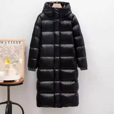 2023 Nová zimná svetlá bavlnená prešívaná bunda pánska dlhá bunda hrubé parky módna čierna zimná bunda pánske teplé vrchné oblečenie 3XL