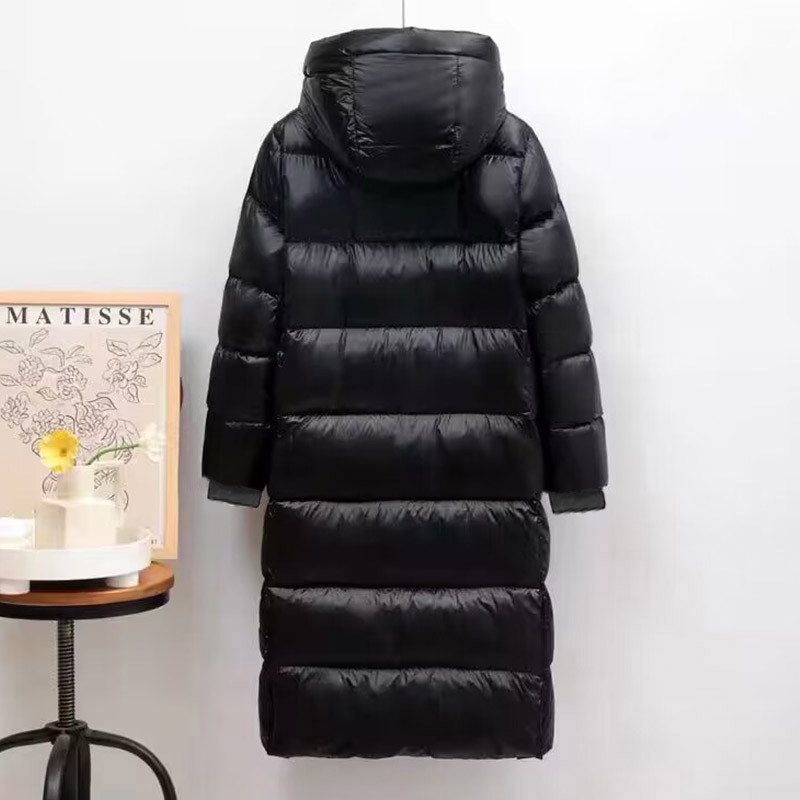 2023 Nová zimná svetlá bavlnená prešívaná bunda pánska dlhá bunda hrubé parky módna čierna zimná bunda pánske teplé vrchné oblečenie 3XL