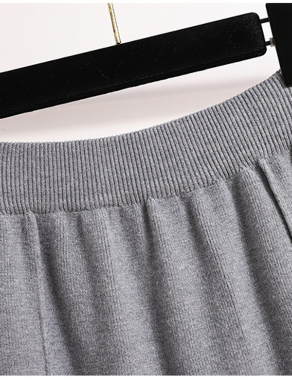 Plus Size Toamna Iarna Fuste calde tricotate cu ciucuri pentru femei cu talie înaltă Tricoturi groase solide Fuste Koeran Fuste casual 4XL