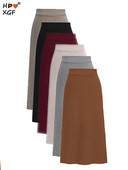 Culori multiple Fusta tricotată 8xl, cu dimensiuni mari