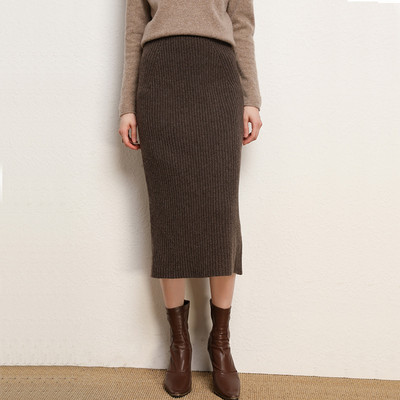 Culori multiple Fusta tricotată 8xl, cu dimensiuni mari