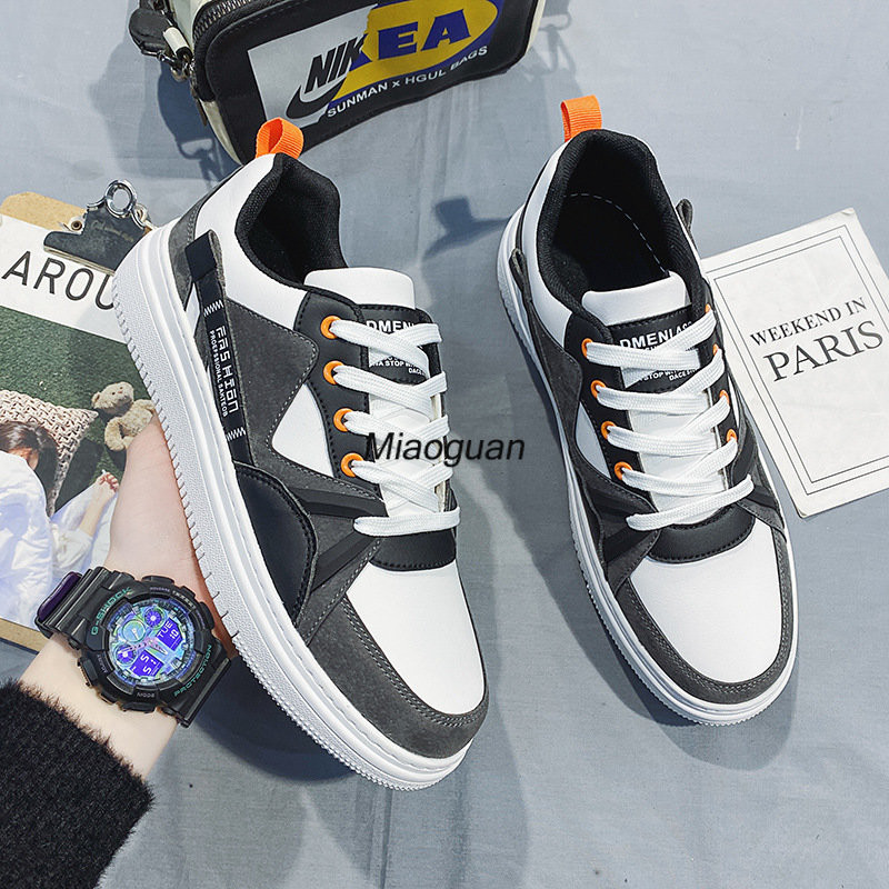 Pantofi casual pentru bărbați, pantofi cu skateboard, pantofi de designer de modă pentru plimbare, pantofi sport respirabili, 2022, pantofi vulcanizați albi pentru bărbați