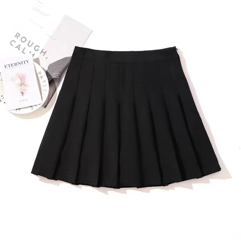 Fusta plisată la modă pentru femei Harajuku fuste cu talie înaltă coreeană ocazională fuste de dans pentru femei Dulce fuste scurte mini, linie A, pentru femei