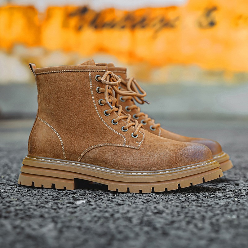 Pantofi de înălțire pentru bărbați Creșteți branț Cizme de înălțime calde Cizme 2023 Cizme pentru bărbați Pantofi cu lift Tocuri ascunse Piele moale înaltă