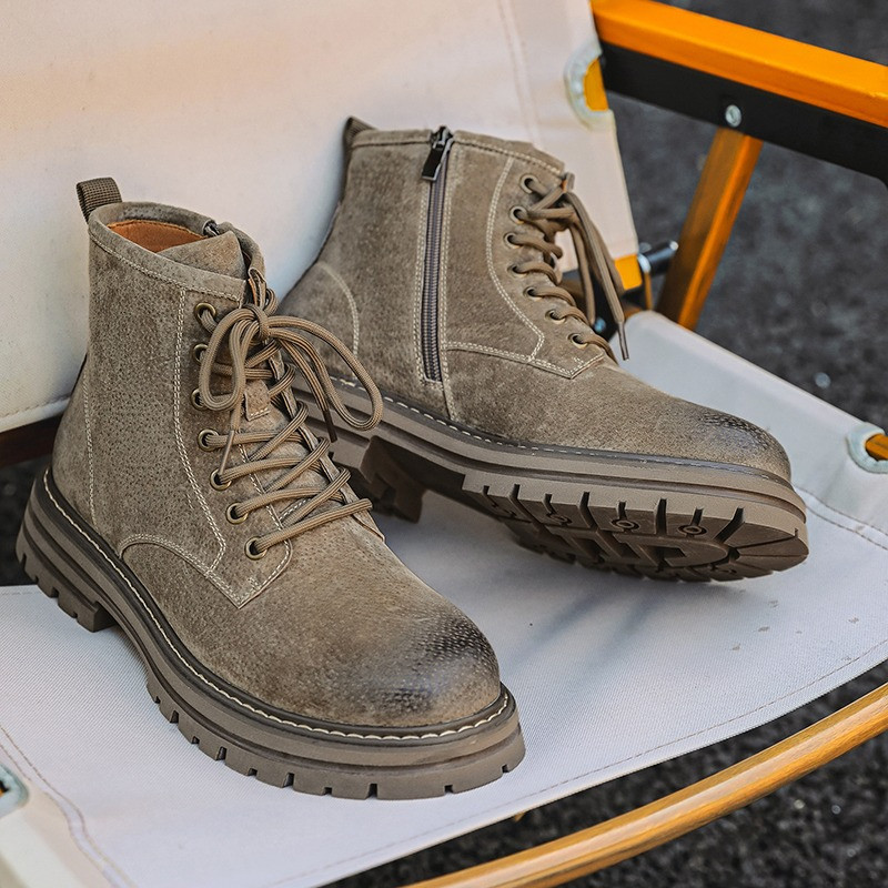 Pantofi de înălțire pentru bărbați Creșteți branț Cizme de înălțime calde Cizme 2023 Cizme pentru bărbați Pantofi cu lift Tocuri ascunse Piele moale înaltă