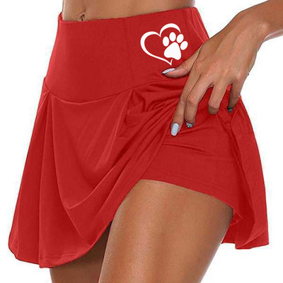 6 spalvų moteriškas vienspalvis bėgimo sijonas su dvisluoksniu teniso golfo sportiniu treniruočių šortai gimnastikos sijonas S-5XL