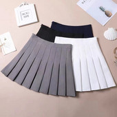 Femei coreeană mini fustă plisată student Harajuku fuste scurte pentru femeie cu talie înaltă fuste de femeie cu linie A pentru student Uniformă casual pentru femei