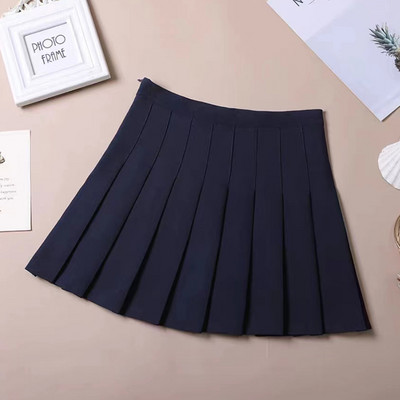 Femei coreeană mini fustă plisată student Harajuku fuste scurte pentru femeie cu talie înaltă fuste de femeie cu linie A pentru student Uniformă casual pentru femei