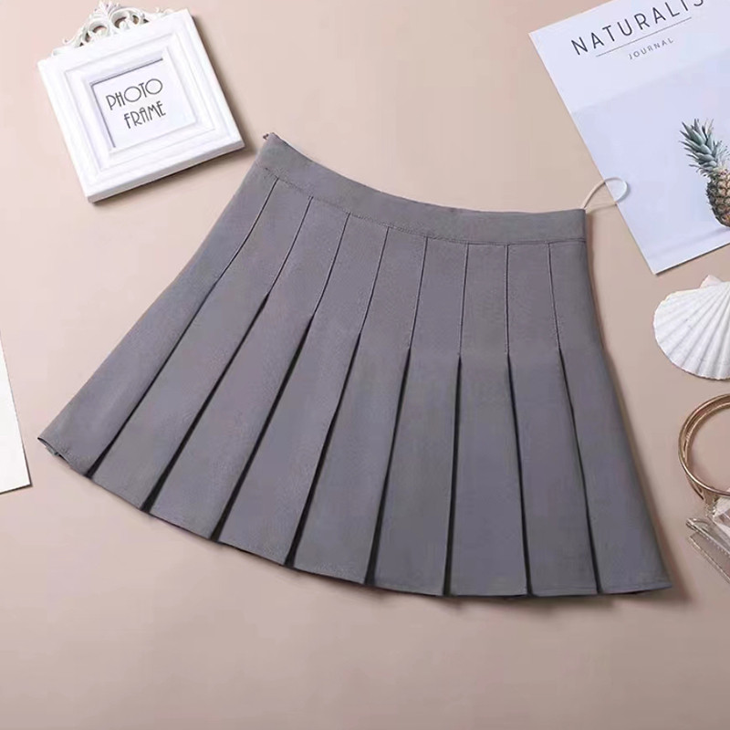 Femei coreeană mini fustă plisată student Harajuku fuste scurte pentru femeie cu talie înaltă fuste de femeie cu linie A pentru student Uniformă casual pentru femei