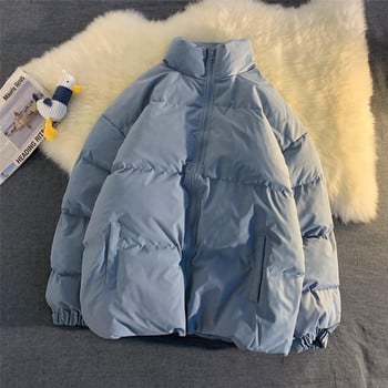 Мъжко зимно яке Harajuku Colourful Bubble Coat 2022 Мъжко улично облекло Hip Hop Parka Корейски черни дрехи Пухове якета