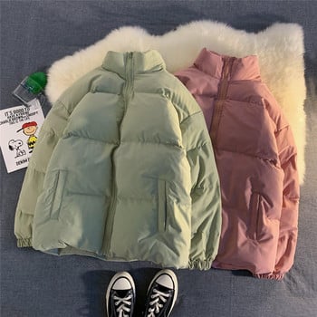 Мъжко зимно яке Harajuku Colourful Bubble Coat 2022 Мъжко улично облекло Hip Hop Parka Корейски черни дрехи Пухове якета